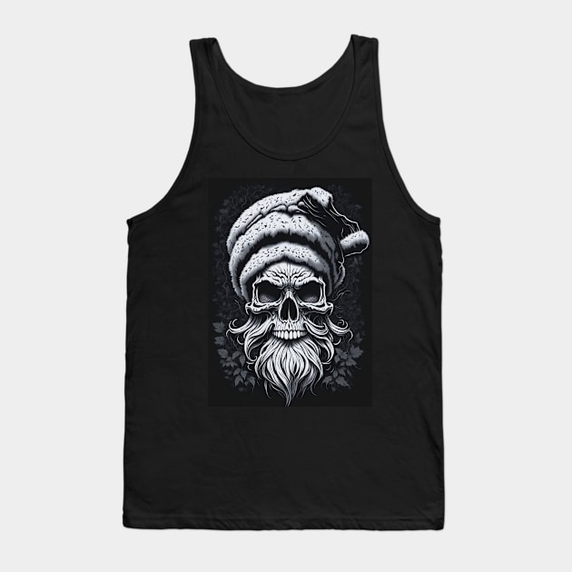 Santa black and white head Tank Top by NekerArt